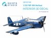 Quinta Studio QD32169 F6F-5N Hellcat 3D-Printed & coloured Interior on decal paper (Trumpeter) 1/32